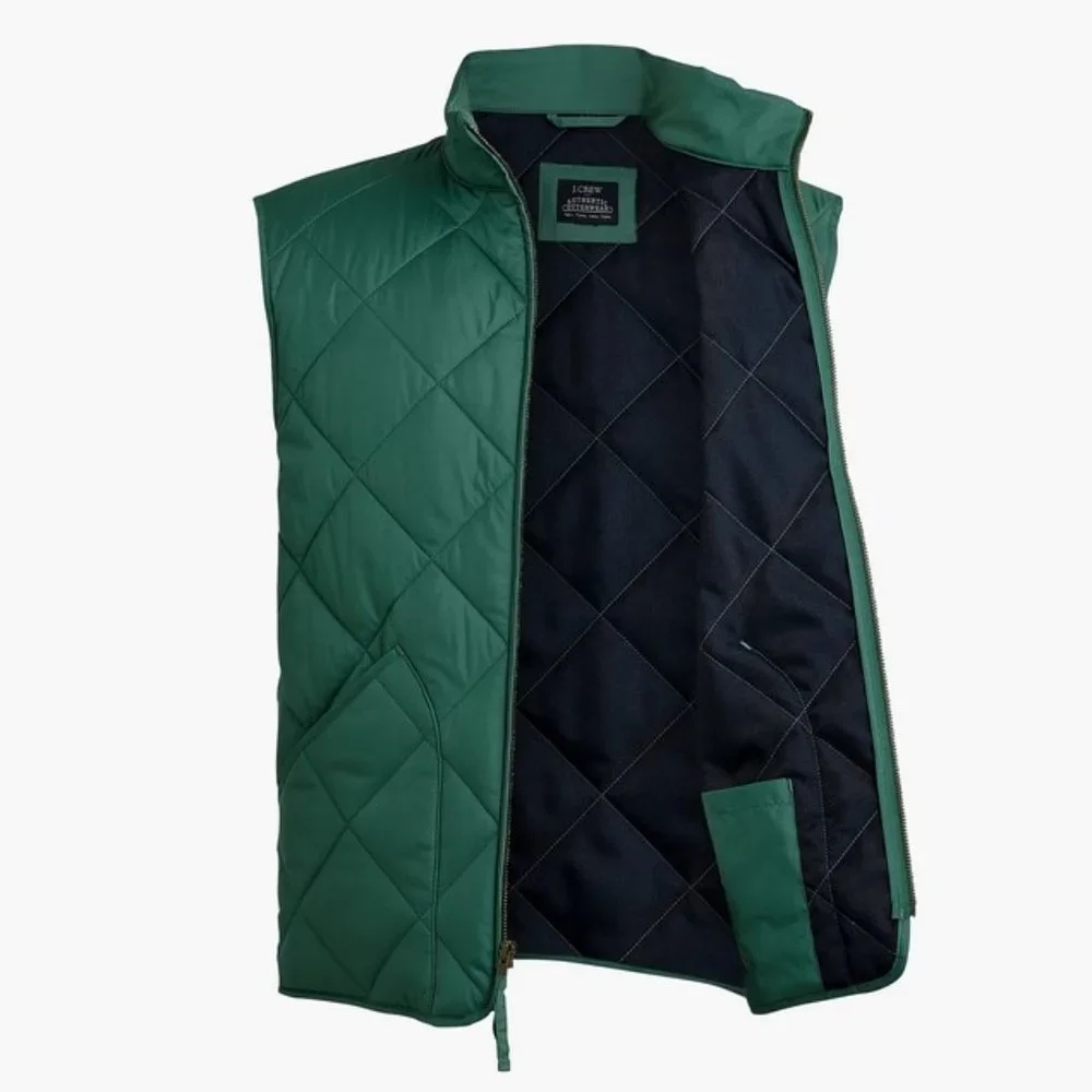 J. Crew Quilted Walker vest XL